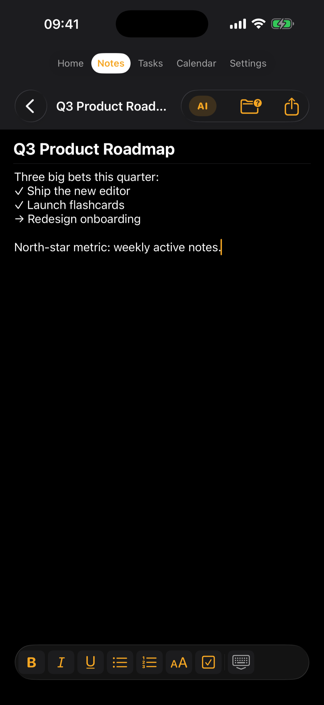 LuNote note editor